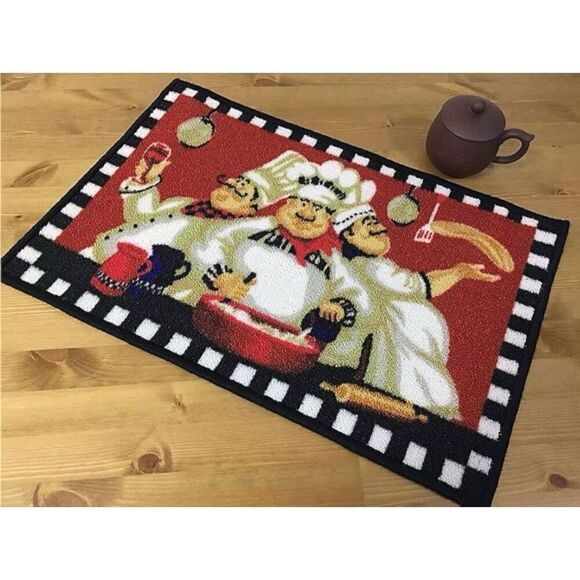 Brand New Fat Chef Anti-Slip Kitchen Decor Rug 15.75" x 23.62” - Picture 2 of 3